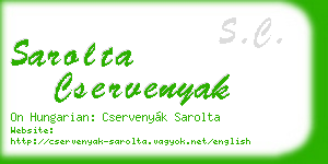 sarolta cservenyak business card